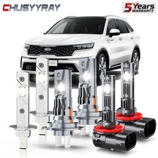 For Kia Sorento2006 2005 2004 6X White LED Headlights Fog Light Bulbs kits