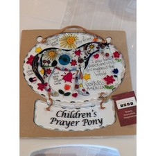 NEW Joan Baker Trail Of Painted Ponies SUNCATCHER Tribal Paint Glass Children's