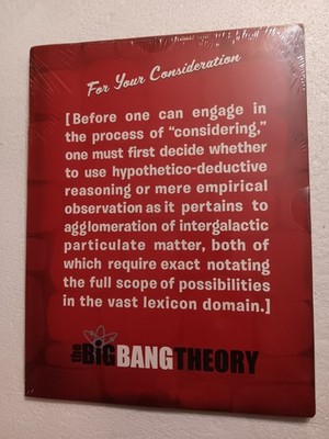 The Big Bang Theory for your consideration board game (Emmy's 2011) NEW & SEALED