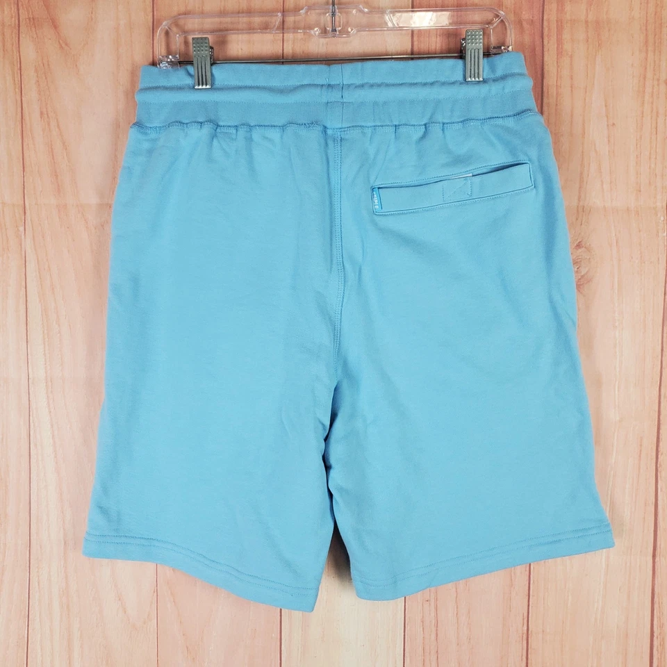 Staple Pigeon Sweat Shorts Mens Medium Aqua Blue French Terry Lined Drawstring - Image 2 of 4