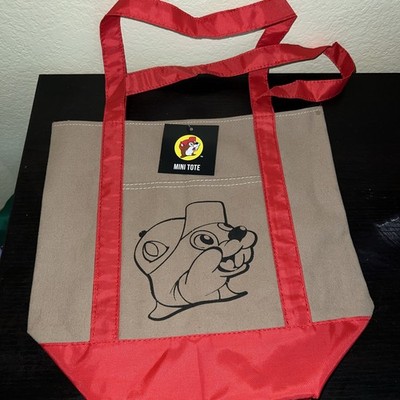 Buc-ee s Mini Tote Bag New 13x10 Market Canvas Small Reusable red Bucees Beaver
