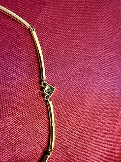pierre lang kette collier gold mit Zirkonia - Bild 2 von 3