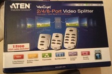 Image of ATEN VS84 - 4 PORT VGA SPLITTER - INCLUDES VGA CABLE - GOOD UNUSED CONDITION