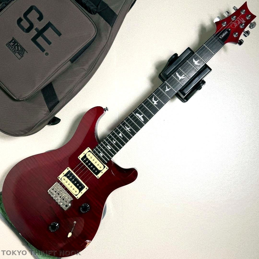 [Very Good] PRS SE Custom 24 Electric Guitar Red Bird Inlay w/ Gig Bag 3.9kg