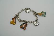 Vintage Disney Princess Charm Bracelet 7" Max Length JB39