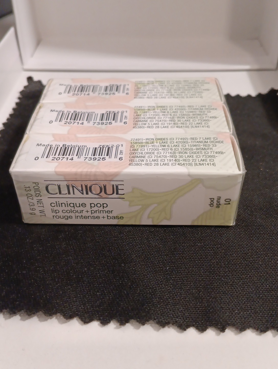 Clinique Pop Lip Colour  Primer 01 Nude Pop 0.13 Oz Lipstick Full Size Nib