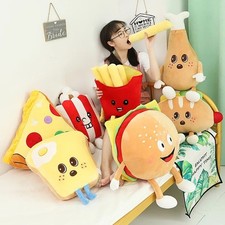 French fries Plush Cushion Pizza Hot dog Hamburger Creative Gift Cute nap pillow