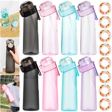 650ML Sports Water Bottle Scent Water Bottle with Flavour Pod Leak Proof Sports 
