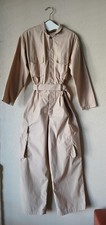 Levis Jumpsuit Womens Medium Khaki Utility Belted Long Sleeve Cargo 32889-0006