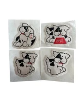 Four (4) Hallmark Vintage 1980s Stickers Soft Satin Spot the Dog Puppy