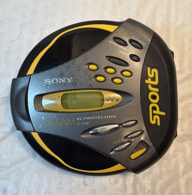 SONY Sports Walkman D-FS18 CD Player FM/AM Radio G-Protection Clean Tested Works
