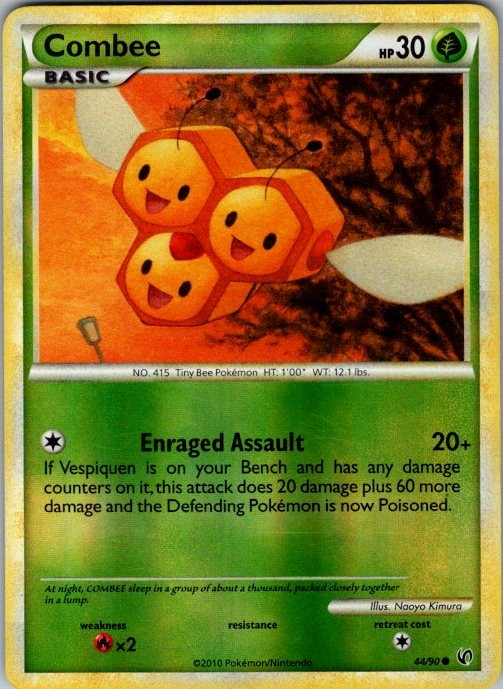 Combee Reverse Holo Common Undaunted 44/90 LP