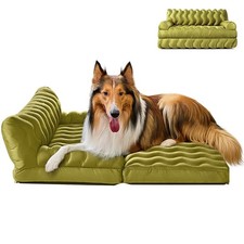Orthopedic Memory Foam Dog Sofa Bed, Foldable Pet Couch Bed, Cooling Fabri  ...