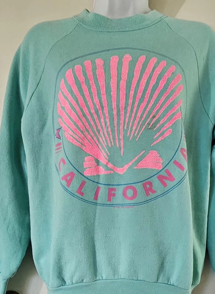 Sudadera Vintage Años 80 Negra y Rosa Caballo Niña Estampado Gráfico - Hecha en EE. UU. - Grande Foto 3 de 4