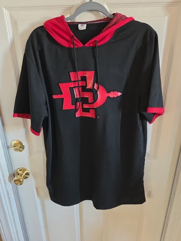 San Diego State Aztecs SDSU Logo Short Sleeve Hoodie Shirt Adult XLLogo