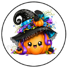 LACEY WITCH HAT PUMPKIN HALLOWEEN ENVELOPE SEALS LABELS STICKERS PARTY FAVORS