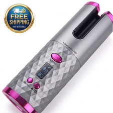Hair Curler Cordless Auto-Rotating Waver Curling Iron Ceramic Portable Travel