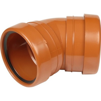 Doppelmuffenbogen Erdrohrverschraubung 45° - 110 mm