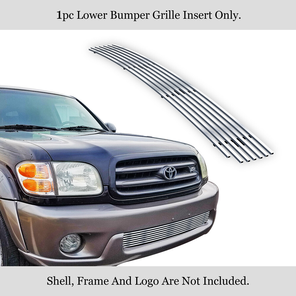 Fits 2001-2004 Toyota Sequoia Lower Bumper Stainless Chrome Billet ...