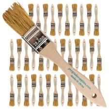 36 Pack - 1" Chip Brushes for Paints, Stains, Varnishes, Glues & Gesso