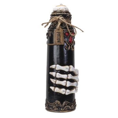 LED Skeleton Hand Potion Bottle Gothic Figurine Home Decorative Collectible