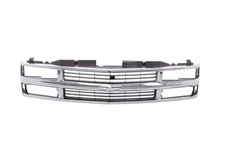 Chrome Grille w/Black Insert For 94-98 Chevy C/K Pickup Suburban Tahoe 95 96 97
