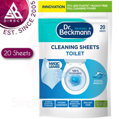 Dr Beckmann Toilet Cleaning 20 Sheets Magic Leaves Ocean Breeze Remove Bad Odour