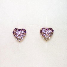 Fashion Jewelry - 18K Rose Gold Plated Heart Stud Earrings FE118 
