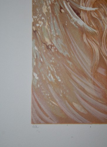 Jean-Paul CLEREN - Estampe - Lithographie signée - Chevelure blonde - Imagen 3 de 3