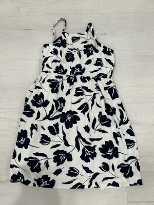 Old Navy Blue & White Sleeveless Fit & Flare Sundress Dress Kids Girls Size 8