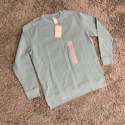 Members Mark Womens NEW French Terry Crewneck Sweatshirt Oversized Relaxed Fit S