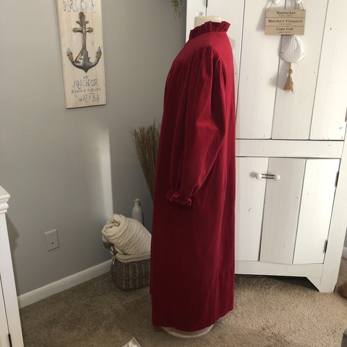 Vintage Gillian O'Malley Velour Cottagecore Partial Zip Robe w/ Pockets, Sz. Lg - Picture 7 of 9