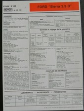 Revue technique Ford SIERRA