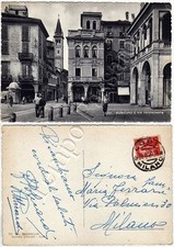 Postcard of Lodi, town hall and hat shop - 1950