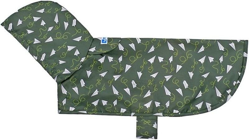 RC Pets Packable Dog Rain Poncho - Paper Airplane Print Size Large (30-50 lbs)