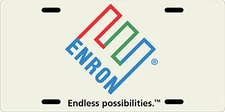 Enron Texas Energy Company Logo License plate 