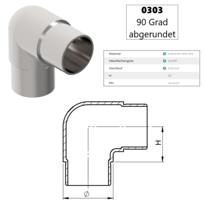 PRIOstahl Raccordo Ad Arco Per Tubi, 4 Pezzi, Per Diametro Tubo