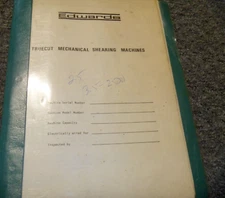 Edwards 10GA/1250 Truecut Shear Parts List Operator & Maintenance Manual xz