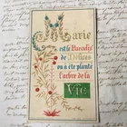 Advertising store piety religious objects rosaries pious image 19th century Holy Card