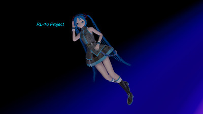 Anime hatsune miku blender blue world 3d long hair Playmat Gaming Mat