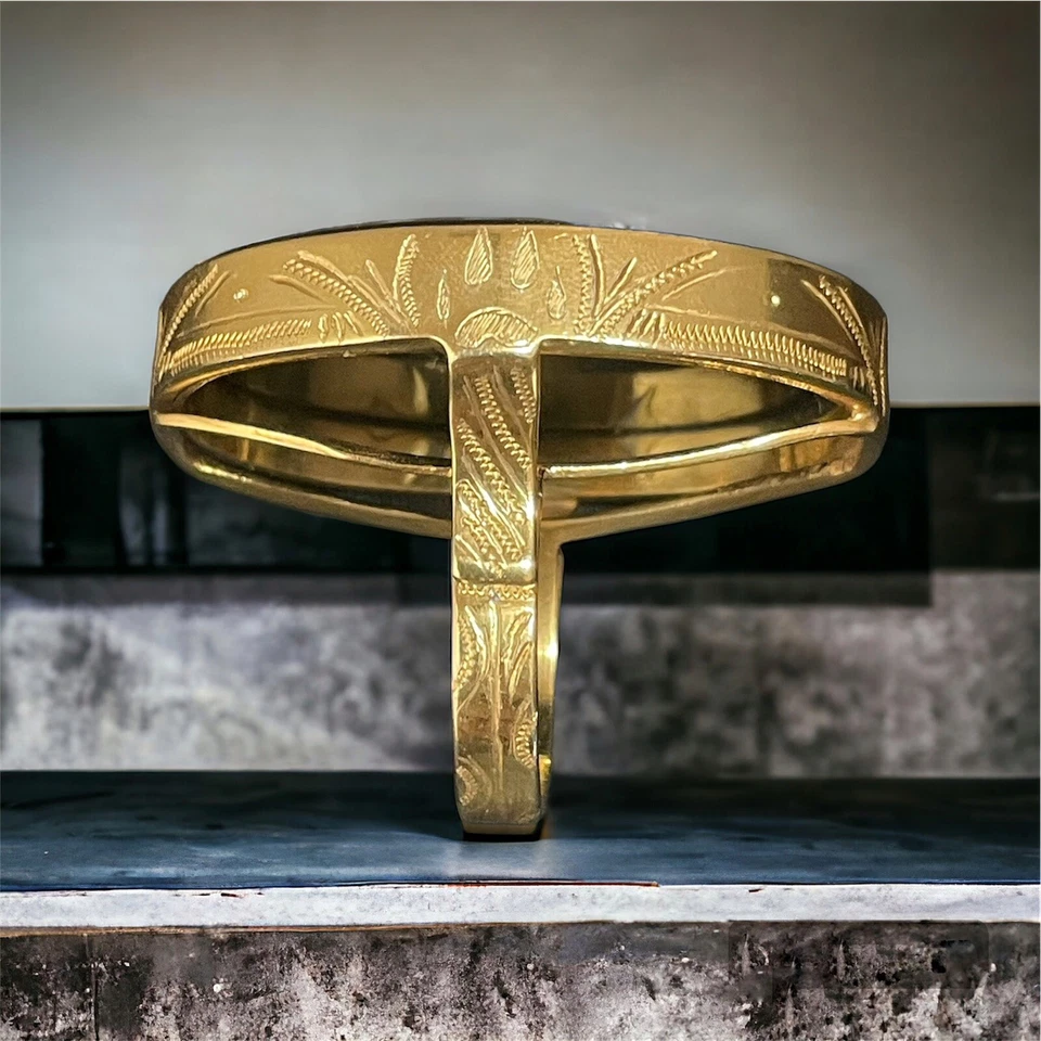 Anello con cameo Agata Blu Vintage - Immagine 2 di 4