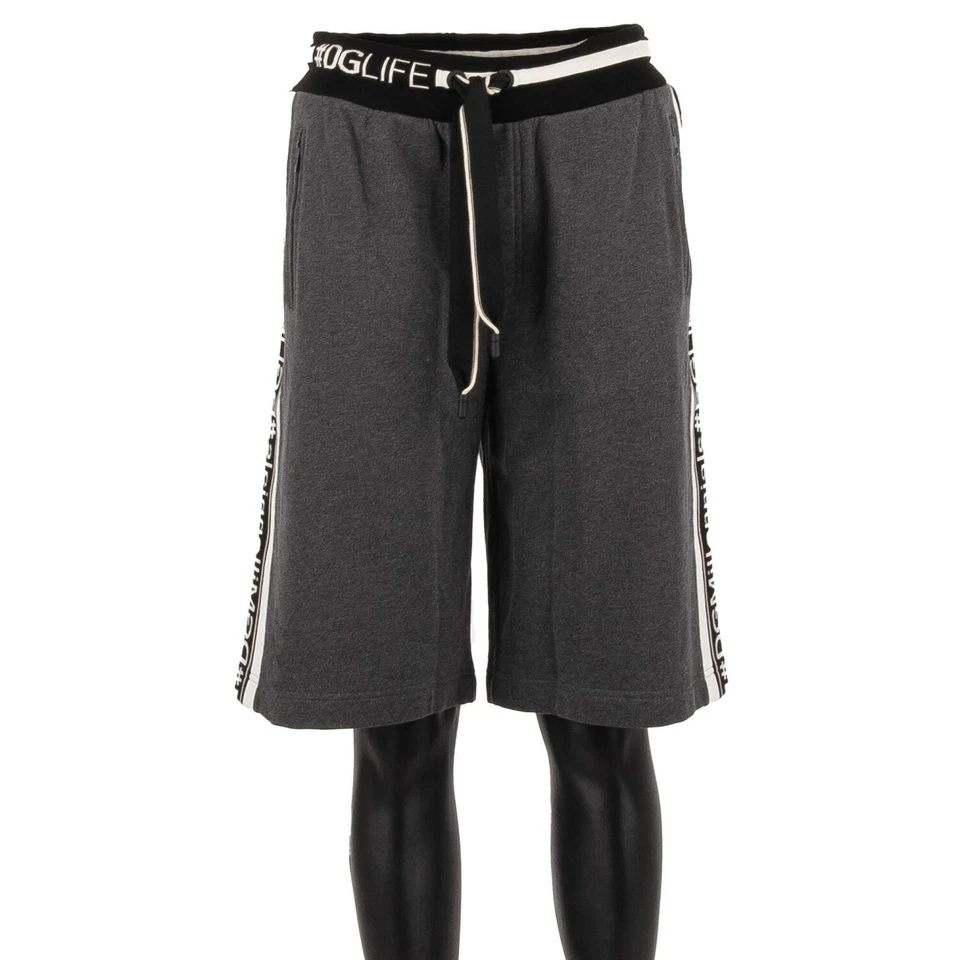 Dolce & Gabbana Algodón Sudaderas Pantalones Cortos Dg Life Royals Logo Gris Blanco 11341 Foto 3 de 4