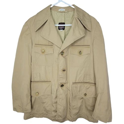 Vintage Europe Craft Exclusive Import Mens Sz 42 Beige Jacket Made In Yugoslavia video thumbnail