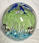 Ann Primrose Fish Sea Reef Murano Art Glass Aquarium Paperweight Large
