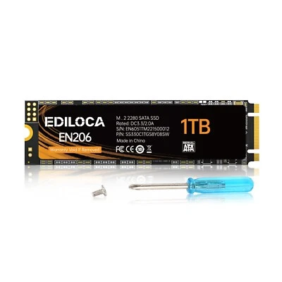 Ediloca M.2 SATA 1TB 2TB SSD 550MB/S 6GB/S interne Festplatte Solid State Drives