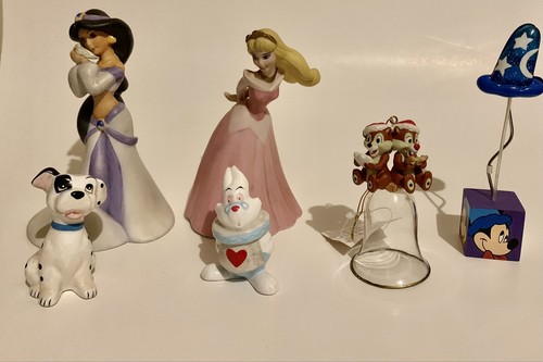 Disney Figurine Lot - Chip Dale, Jasmine, Sleeping Beauty, & more Bells Figures - Picture 2 of 11