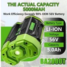 BA2800T 5.0Ah Replacement for EGO 56 Volt Battery BA2800 BA4200T BA4200 BA1400