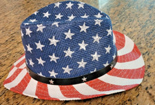 Unisex - Custom American Flag Cowboy Hat - Made in USA - Adult One Size Fits All