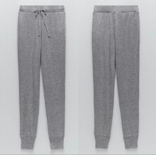 NWT Zara Gray Soft Feel Jogger Pants Size M