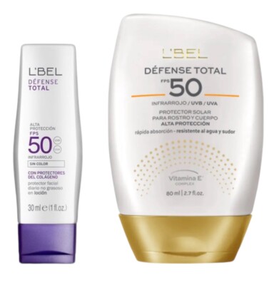 L'Bel Defen Total Solar Protect for Face & Face & Body Bundle 2.7 oz 1.0 oz New